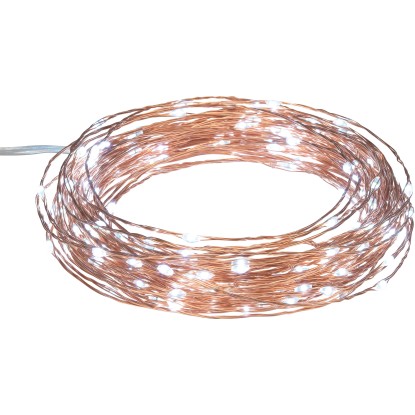 Catena luminosa 200 MicroLED 8 giochi di luce bianco freddo 18,9 m Catena luminosa 200 MicroLED 8 giochi di luce bianco freddo 18,9 m