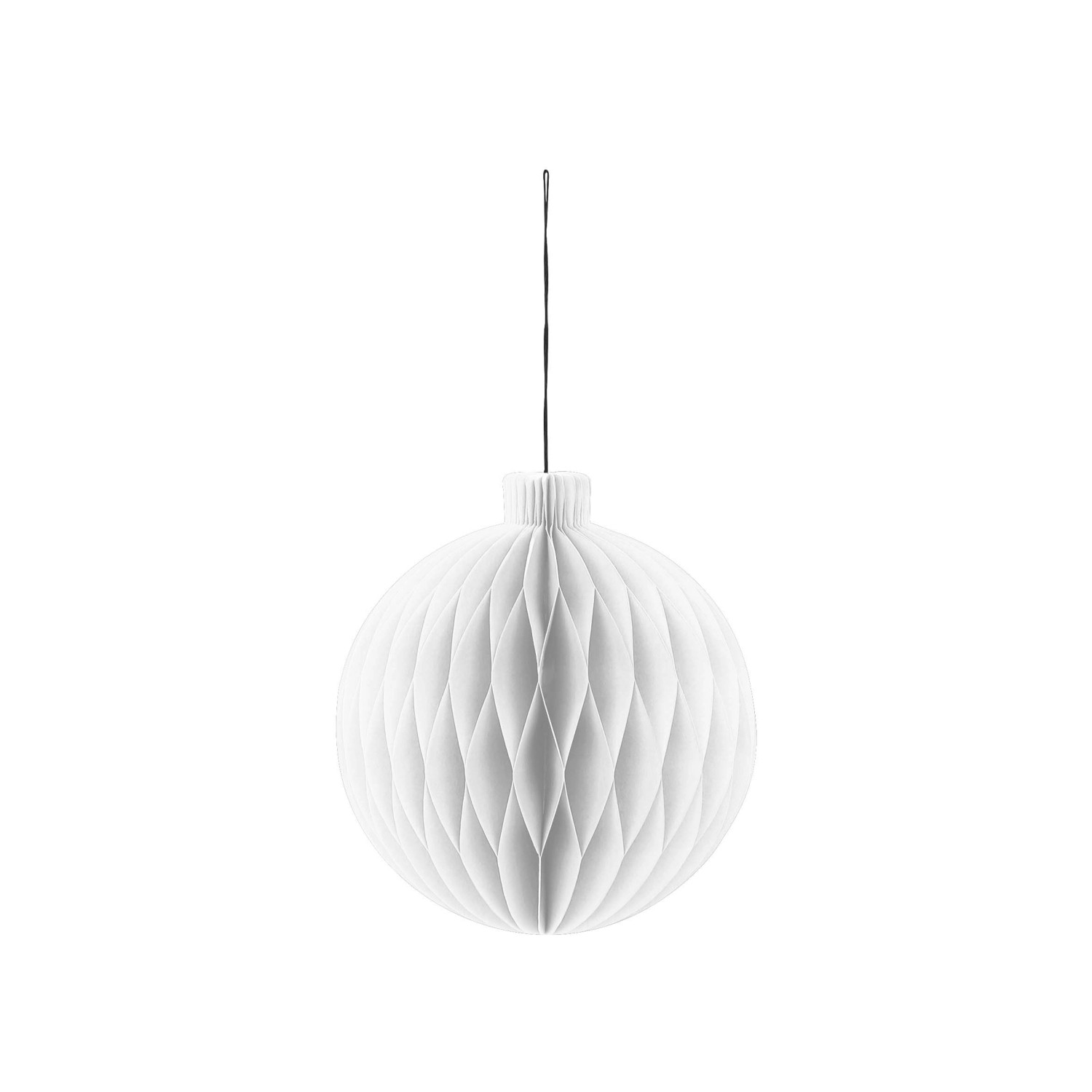 Pallina di Natale in carta carta a nido d`ape bianco 15 cm Pallina di Natale in carta carta a nido d`ape bianco 15 cm