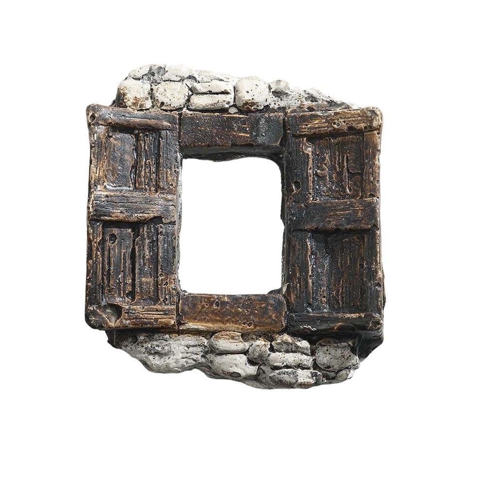 Finestra aperta per presepe in gesso 7x7 cm Finestra aperta per presepe in gesso 7x7 cm