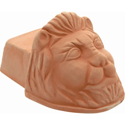 Piedino sottovaso in terracotta testa di leone 9x14x10 cm Piedino sottovaso in terracotta testa di leone 9x14x10 cm