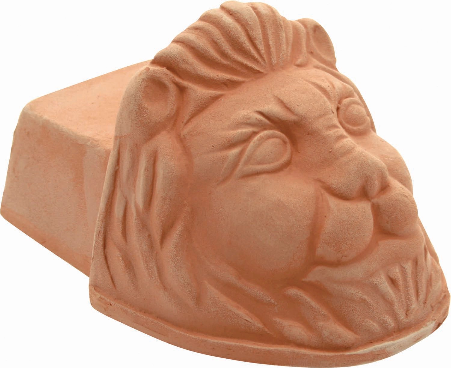 Piedino sottovaso in terracotta testa di leone 9x14x10 cm Piedino sottovaso in terracotta testa di leone 9x14x10 cm