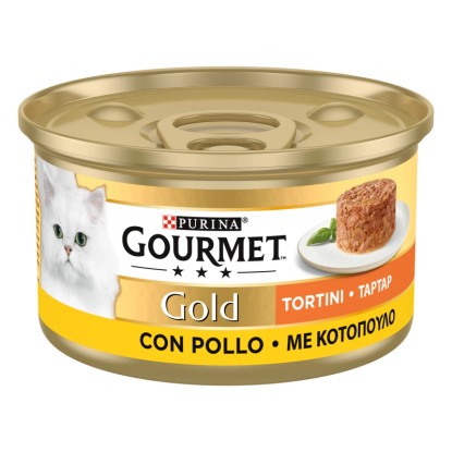 Cibo per gatti tortino con pollo Gold Purina Gourmet 85 g Cibo per gatti tortino con pollo Gold Purina Gourmet 85 g