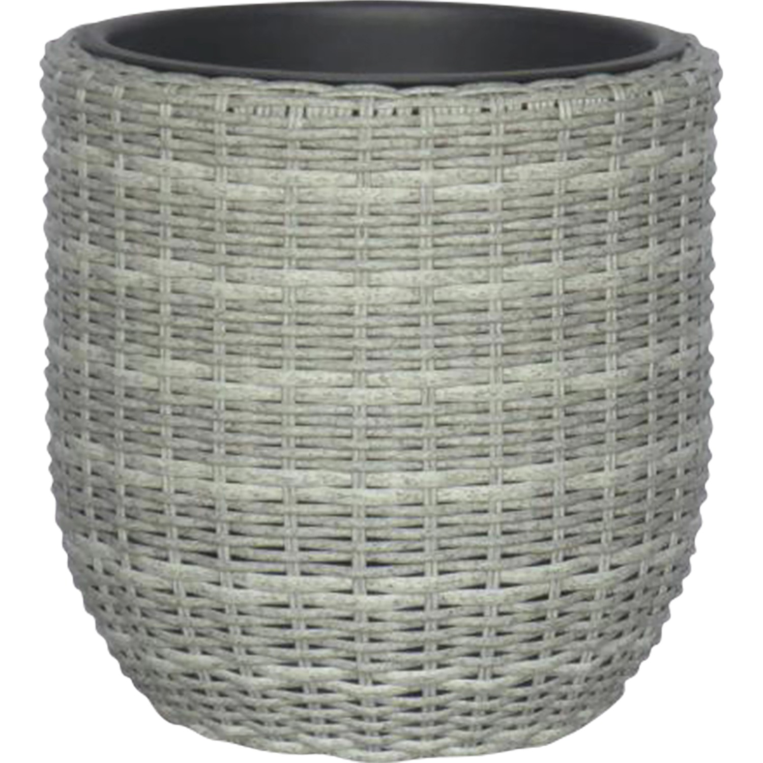 Vaso decorativo wicker grigio Ø 36 x 36 cm Vaso decorativo wicker grigio Ø 36 x 36 cm