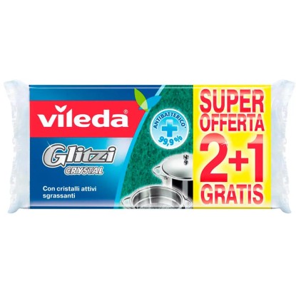 Spugna da cucina Vileda Glitzi Crystal 3 pz Spugna da cucina Vileda Glitzi Crystal 3 pz