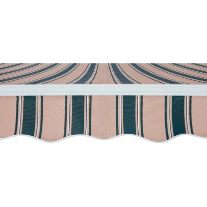 Tenda da sole a braccio reclinabile 395x250 cm beige/verde Tenda da sole a braccio reclinabile 395x250 cm beige/verde