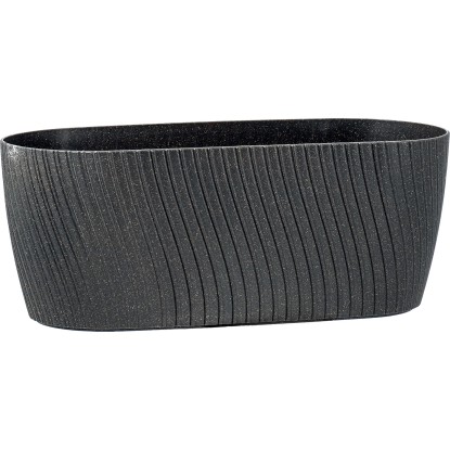 Cassetta portafiori Mika Eco Wood in plastica 10x27x12,5 cm antracite Cassetta portafiori Mika Eco Wood in plastica 10x27x12,5 cm antracite