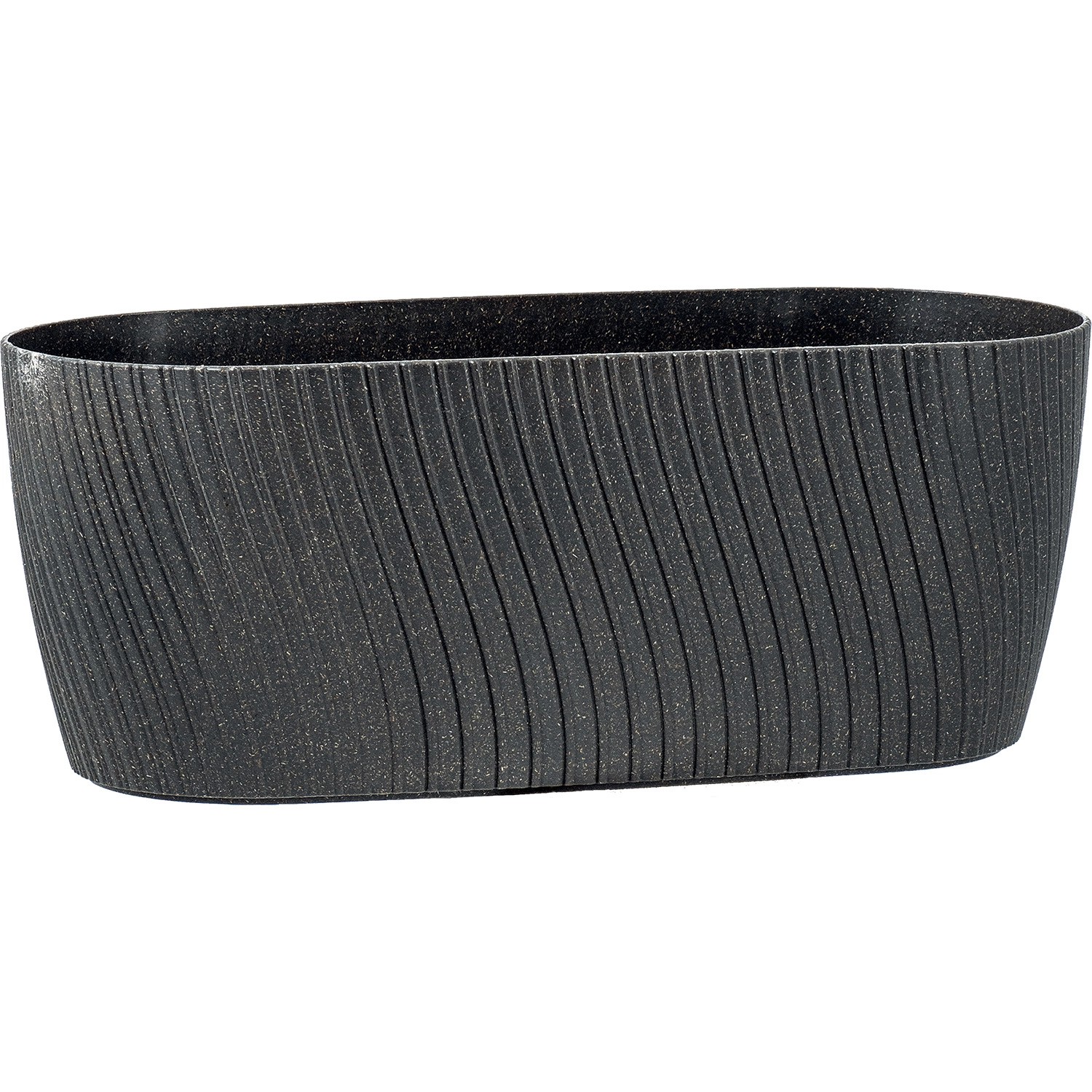 Cassetta portafiori Mika Eco Wood in plastica 10x27x12,5 cm antracite Cassetta portafiori Mika Eco Wood in plastica 10x27x12,5 cm antracite