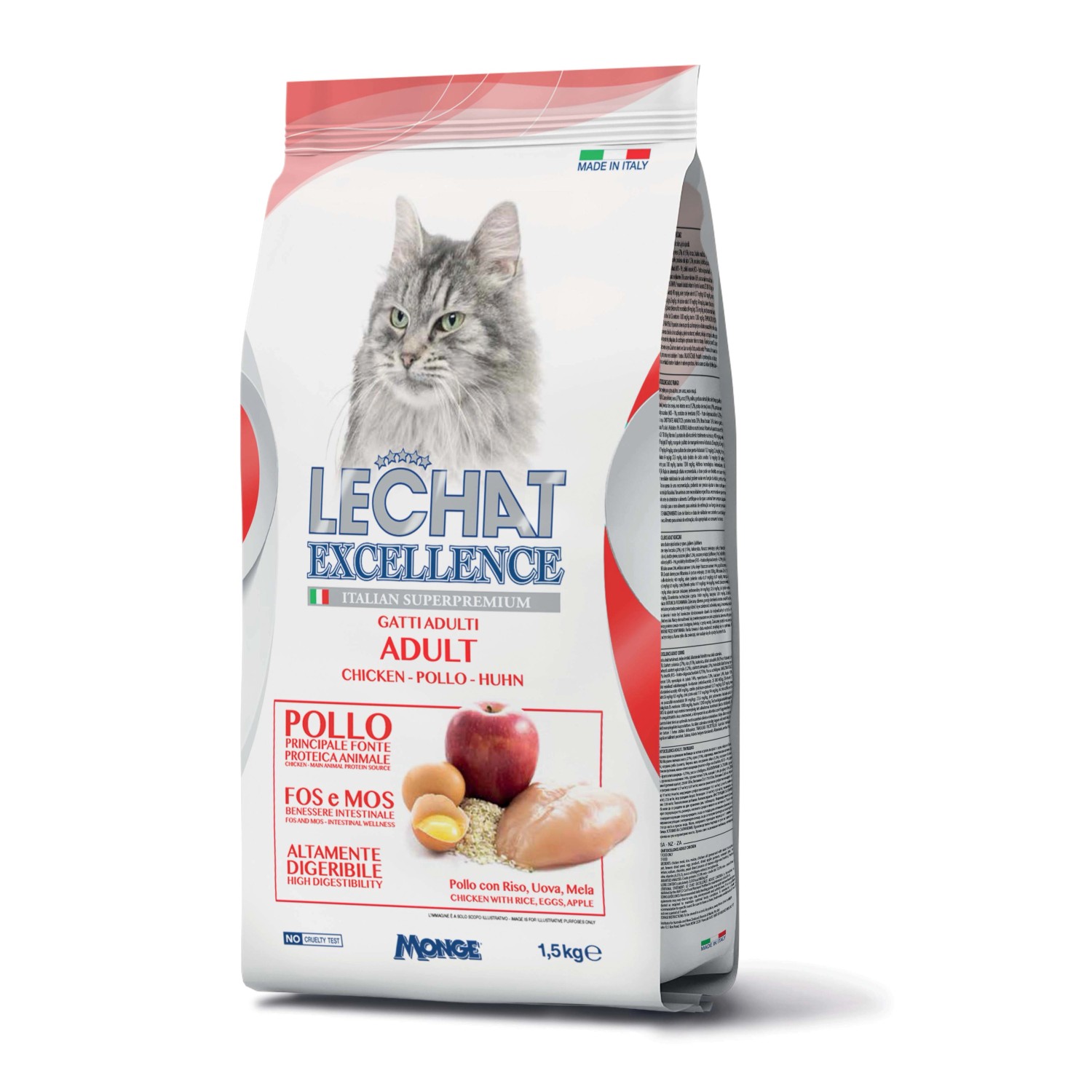 Cibo secco per gatti Monge Lechat Excellence al pollo 1,5 kg Cibo secco per gatti Monge Lechat Excellence al pollo 1,5 kg