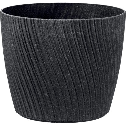 Vaso da interno Mika Eco Wood in plastica ø 17 cm antracite Vaso da interno Mika Eco Wood in plastica ø 17 cm antracite