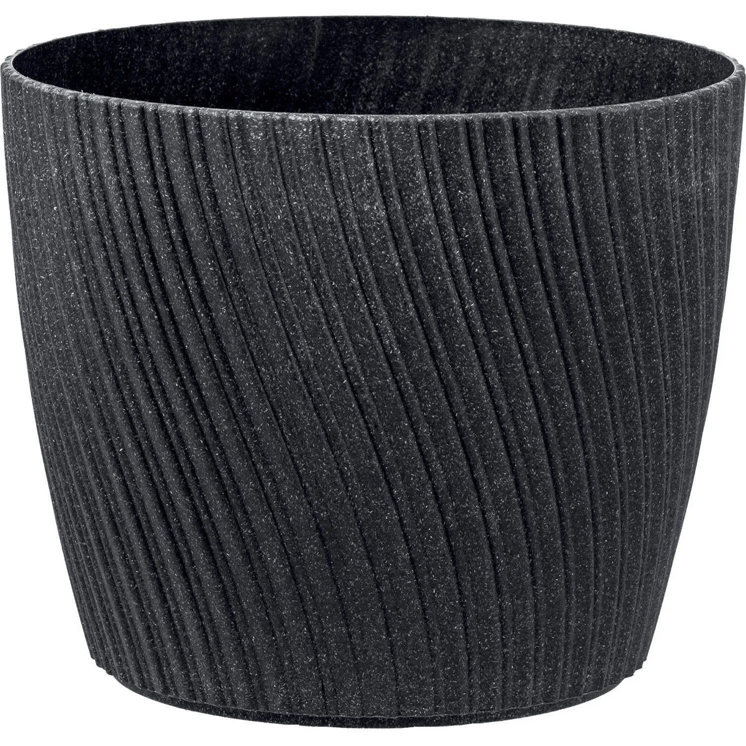 Vaso da interno Mika Eco Wood in plastica ø 17 cm antracite Vaso da interno Mika Eco Wood in plastica ø 17 cm antracite