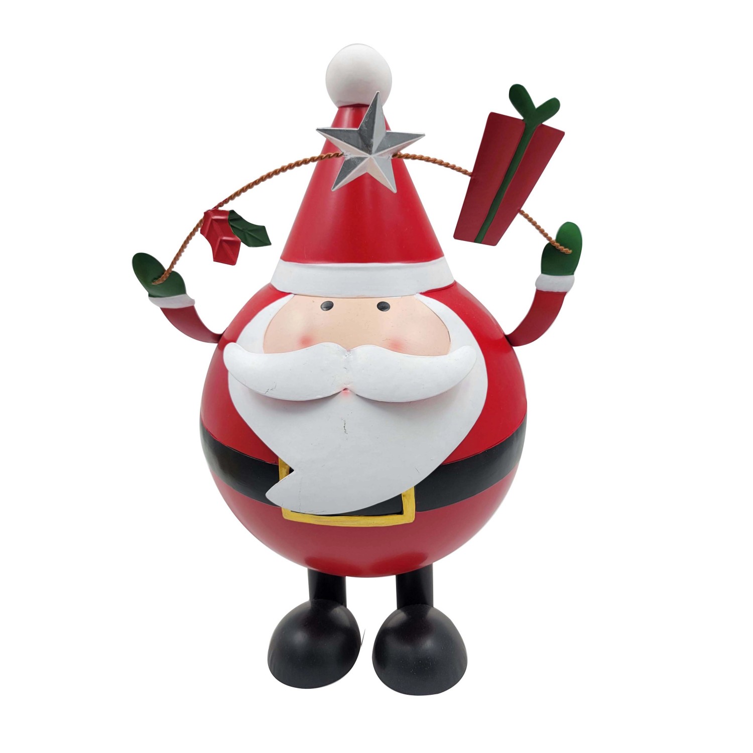 Babbo Natale in metallo 30x25,5x44 cm Babbo Natale in metallo 30x25,5x44 cm