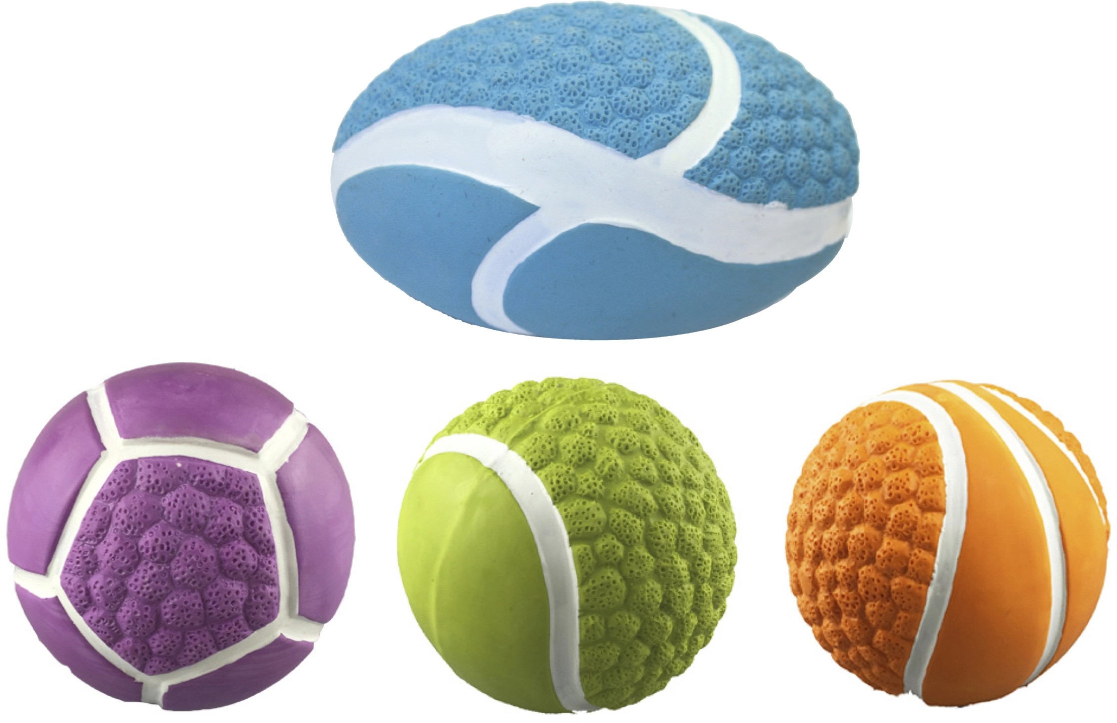 Gioco in lattice per cani Fluo Balls Gioco in lattice per cani Fluo Balls