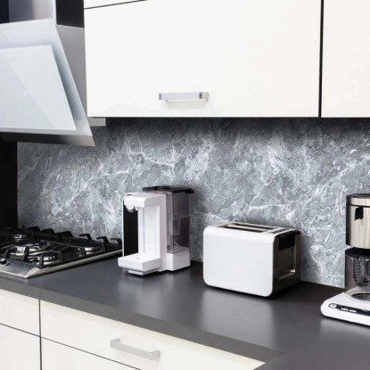 Paraschizzi Autoadesivo ignifugo Grey Marble 260x60 cm Paraschizzi Autoadesivo ignifugo Grey Marble 260x60 cm