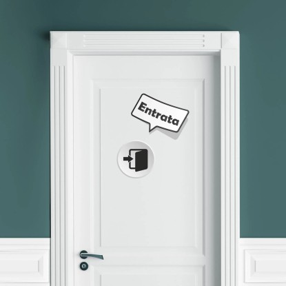 Decorazione adesiva Wall&Window Entrata/Uscita callout Decorazione adesiva Wall&Window Entrata/Uscita callout