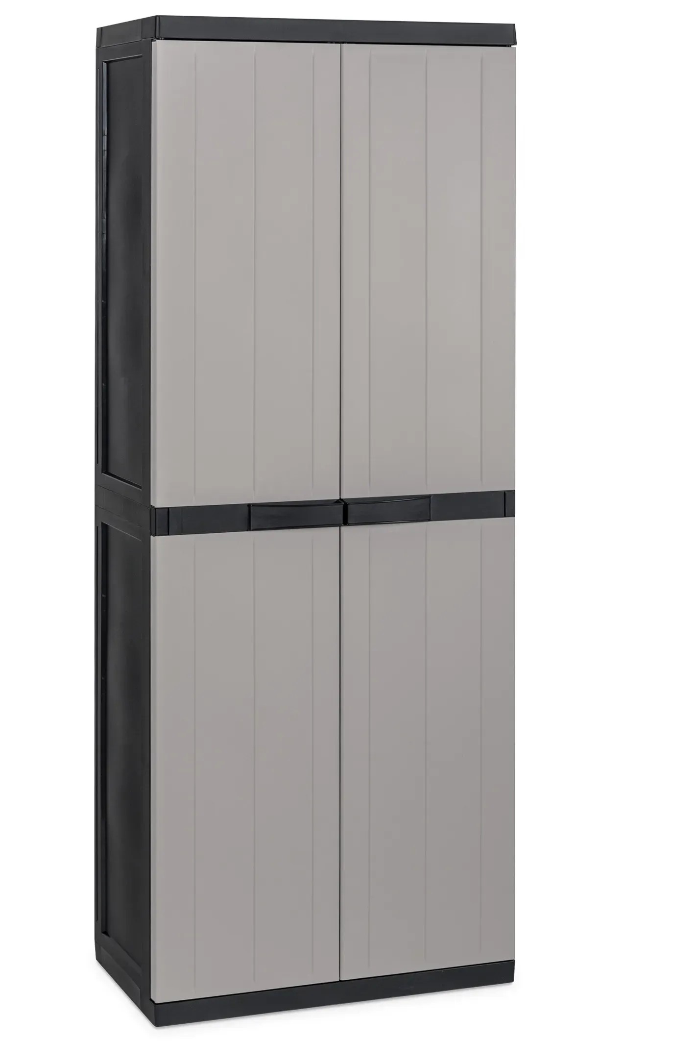 Armadio da esterno alto Bios Midi in plastica 2 ante 3 ripiani 65x37x165 cm Armadio da esterno alto Bios Midi in plastica 2 ante 3 ripiani 65x37x165 cm