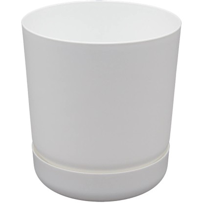 Vaso per piante Santina in palstica con sottovaso ø 19 cm bianco Vaso per piante Santina in palstica con sottovaso ø 19 cm bianco