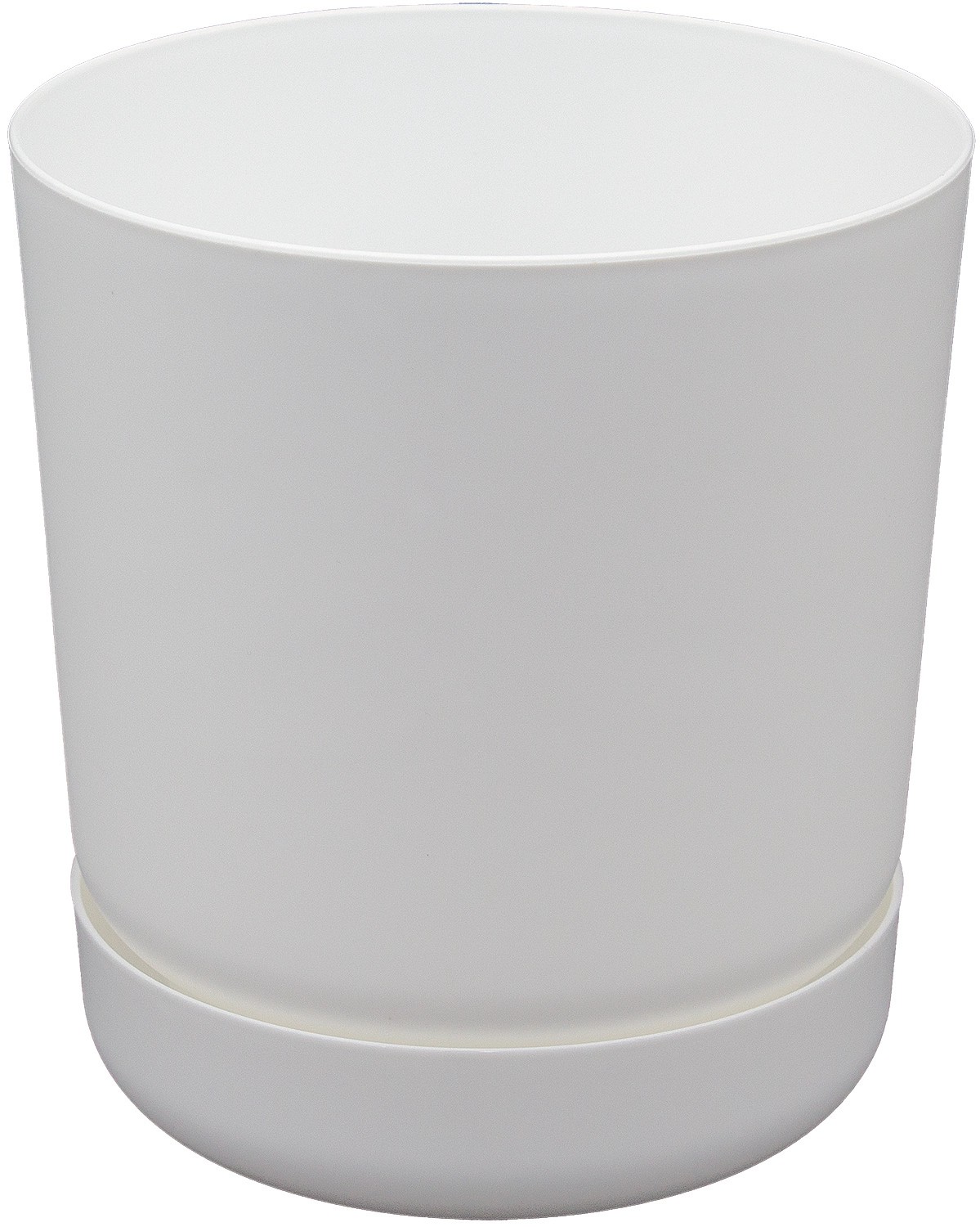 Vaso per piante Santina in palstica con sottovaso ø 19 cm bianco Vaso per piante Santina in palstica con sottovaso ø 19 cm bianco