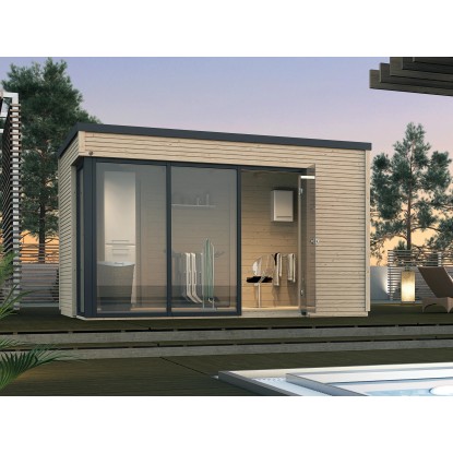 Casetta da giardino in legno Weka Cubilis 2 naturale 380x380 cm Casetta da giardino in legno Weka Cubilis 2 naturale 380x380 cm