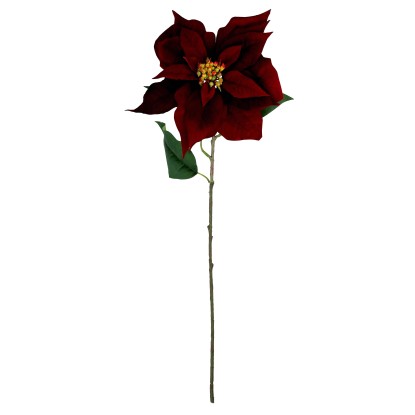 Fiore in tessuto stella di natale bordeaux Ø30xh71 cm Fiore in tessuto stella di natale bordeaux Ø30xh71 cm