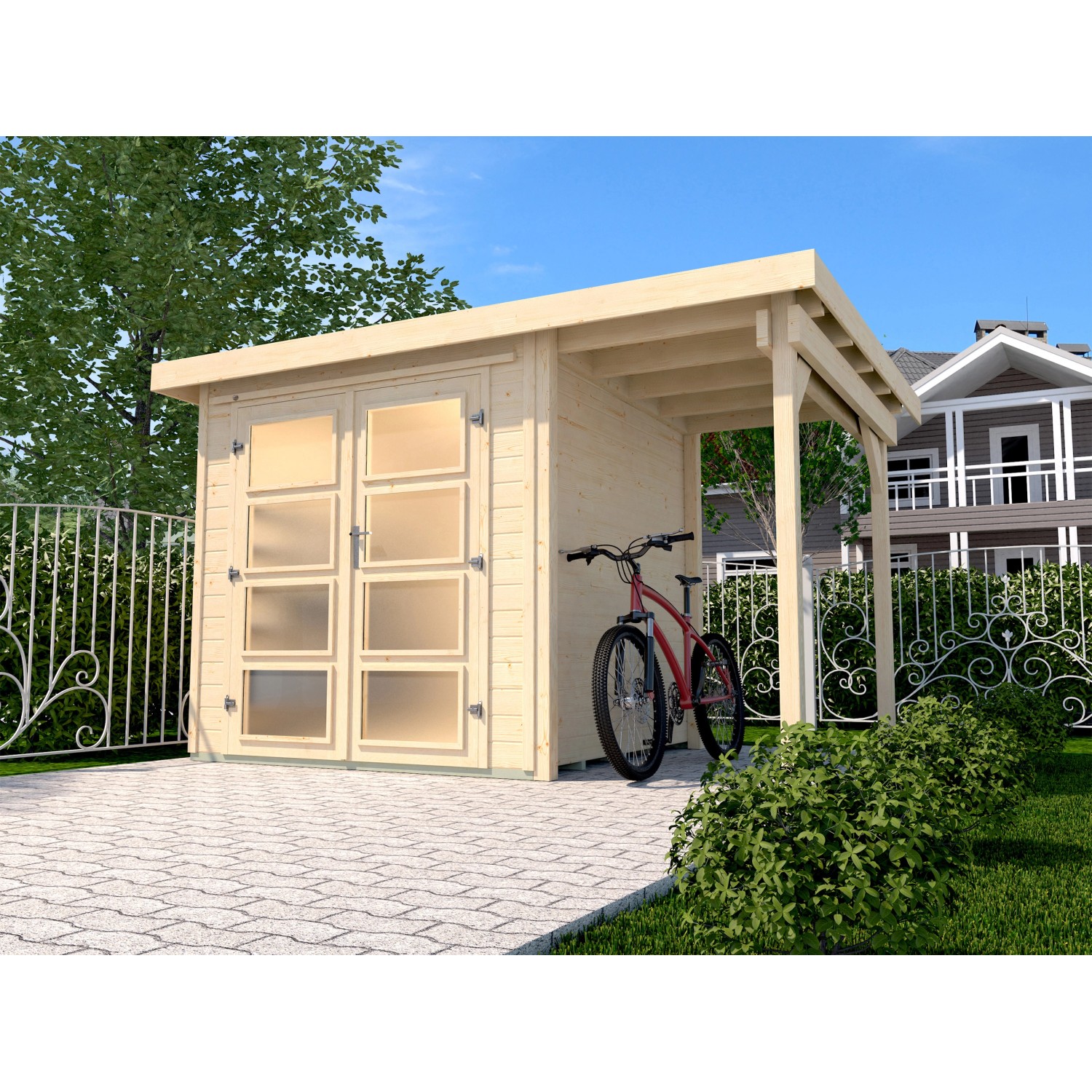 Casetta da giardino in legno Weka 321 A 3 naturale 369x250 cm Casetta da giardino in legno Weka 321 A 3 naturale 369x250 cm