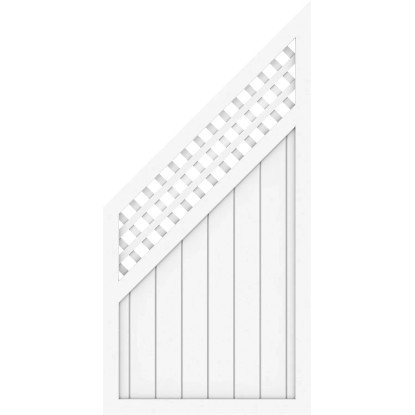 Elemento di raccordo recinzione privacy con griglia Longlife Riva bianco Elemento di raccordo recinzione privacy con griglia Longlife Riva bianco