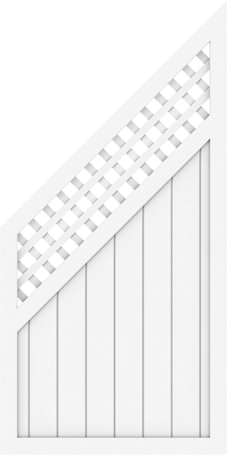 Elemento di raccordo recinzione privacy con griglia Longlife Riva bianco Elemento di raccordo recinzione privacy con griglia Longlife Riva bianco