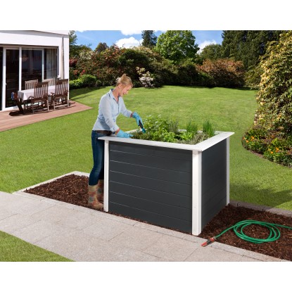 Aiuola rialzata Floris 120x80x81 cm antracite - bianco Aiuola rialzata Floris 120x80x81 cm antracite - bianco