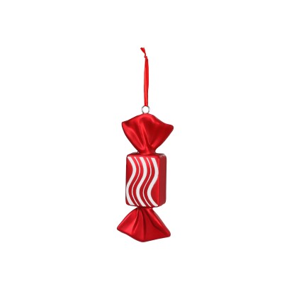 Ornamento in plastica caramelle rosso-bianco 21 cm Ornamento in plastica caramelle rosso-bianco 21 cm