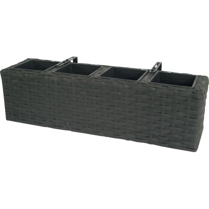 Cassetta rettangolare 62 cm nero Cassetta rettangolare 62 cm nero