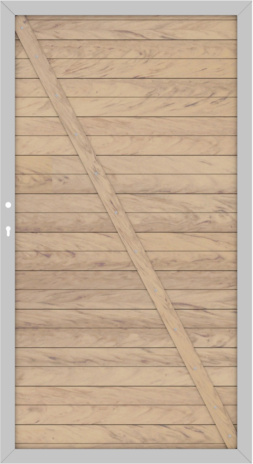 Cancello recinzione privacy System WPC Classic sabbia DIN dx 98x180 cm Cancello recinzione privacy System WPC Classic sabbia DIN dx 98x180 cm