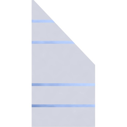 Raccordo frangivista in vetro satinato per recinzione System Alpha dx 90x180 cm Raccordo frangivista in vetro satinato per recinzione System Alpha dx 90x180 cm