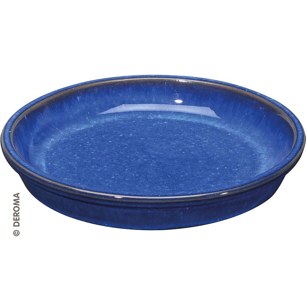 Sottovaso in terracotta smaltata Kinfolk Deroma blu Ø 17 cm Sottovaso in terracotta smaltata Kinfolk Deroma blu Ø 17 cm