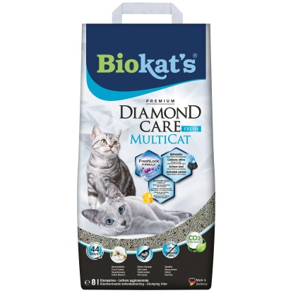 Lettiera Biokat`s Diamond Care Multicat fresh 8 l Lettiera Biokat`s Diamond Care Multicat fresh 8 l