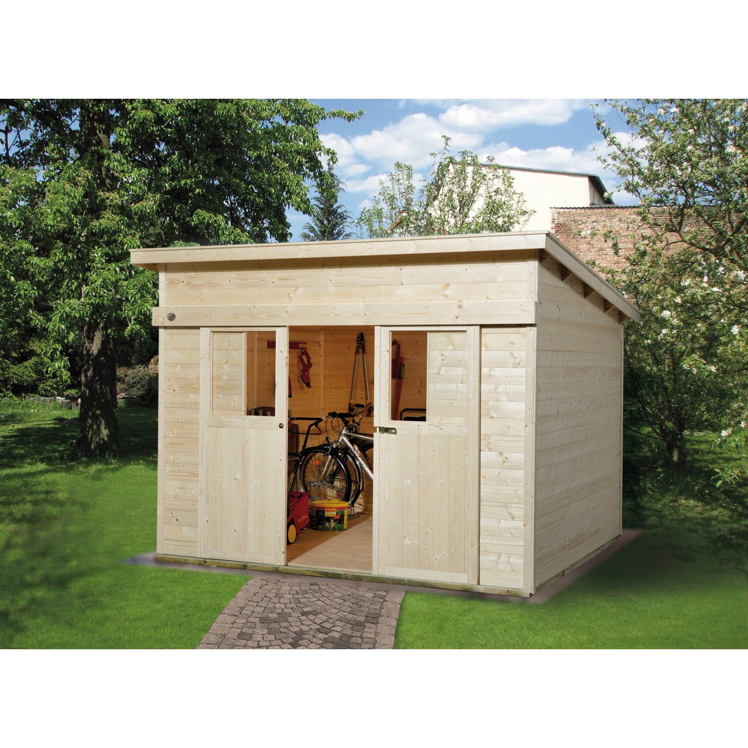 Casetta da giardino in legno Weka naturale 295x299 cm Casetta da giardino in legno Weka naturale 295x299 cm