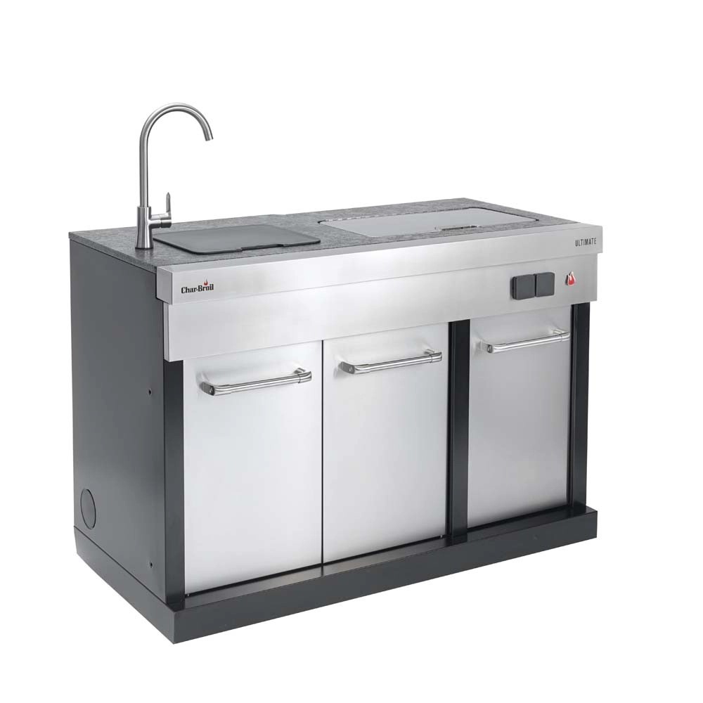 Barbecue a gas Char-Broil ultimate entertainment mobile con lavabo e ghiacciaia Barbecue a gas Char-Broil ultimate entertainment mobile con lavabo e ghiacciaia