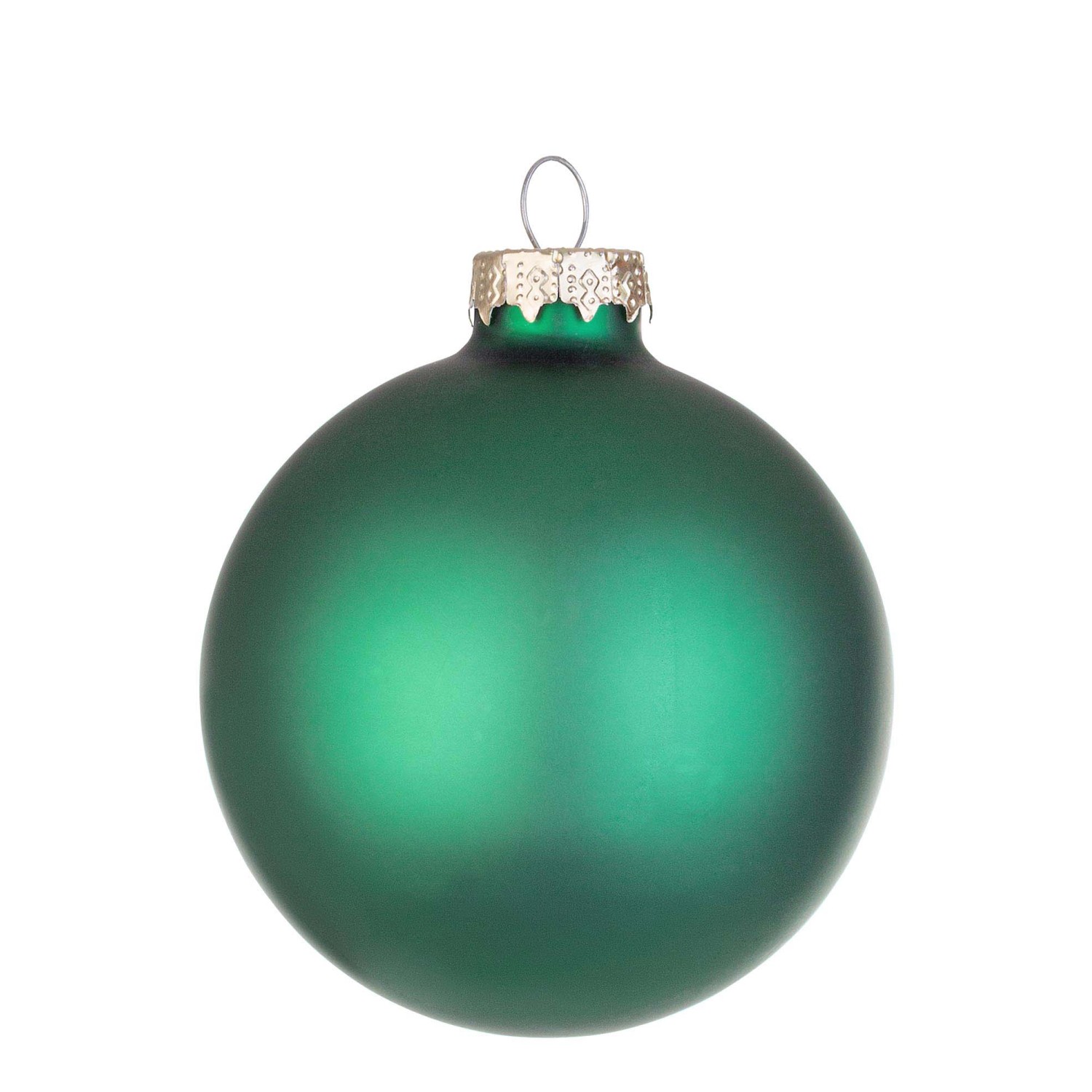 Pallina di Natale in vetro verde smeraldo opaco Ø 8 cm Pallina di Natale in vetro verde smeraldo opaco Ø 8 cm