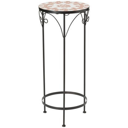 Sgabello portapiante con mosaico 50 cm marrone Sgabello portapiante con mosaico 50 cm marrone