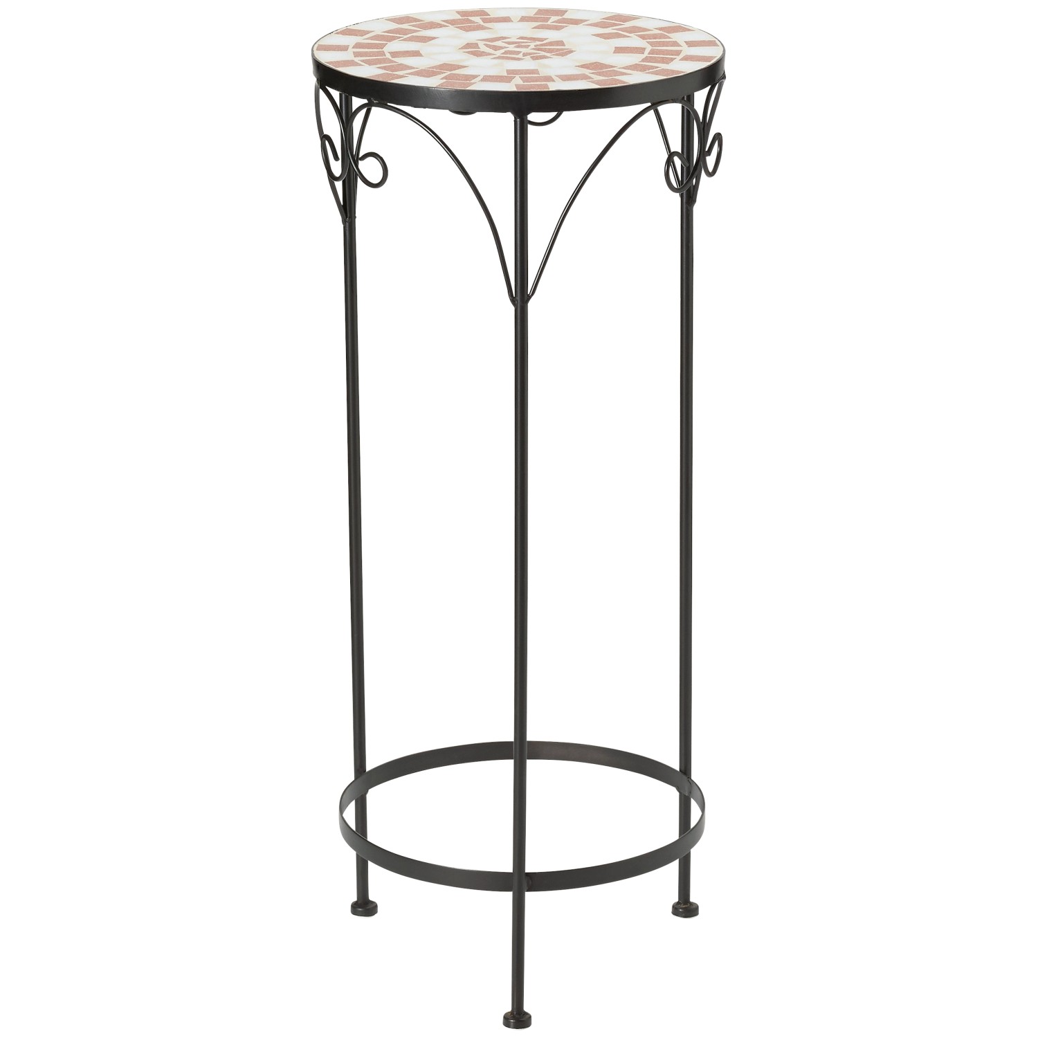 Sgabello portapiante con mosaico 50 cm marrone Sgabello portapiante con mosaico 50 cm marrone