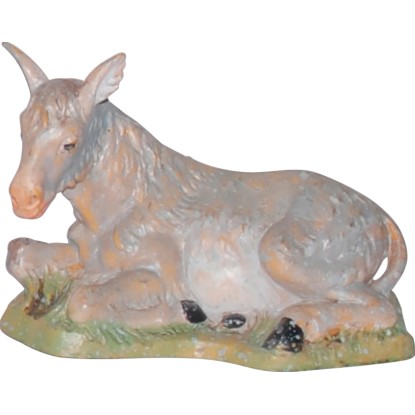 Asinello presepe figura decorativa effetto legno da 10 cm Asinello presepe figura decorativa effetto legno da 10 cm