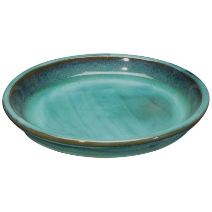 Sottovaso in terracotta smaltata Kinfolk Deroma turchese Ø 22 Sottovaso in terracotta smaltata Kinfolk Deroma turchese Ø 22