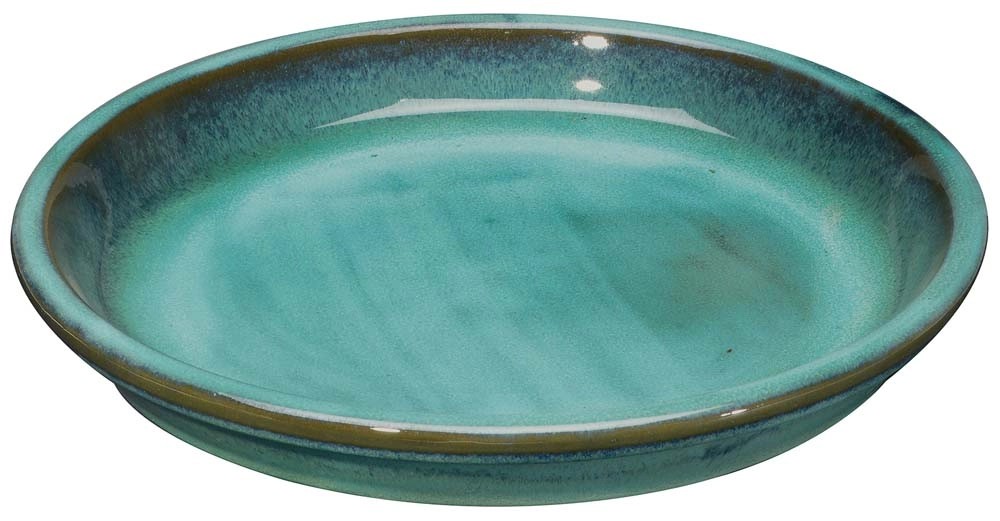 Sottovaso in terracotta smaltata Kinfolk Deroma turchese Ø 22 Sottovaso in terracotta smaltata Kinfolk Deroma turchese Ø 22