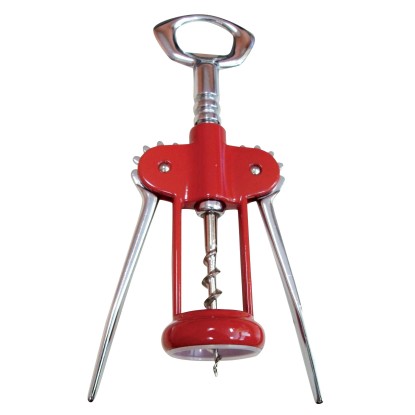 Cavatappi a due leve verniciato rosso Cavatappi a due leve verniciato rosso