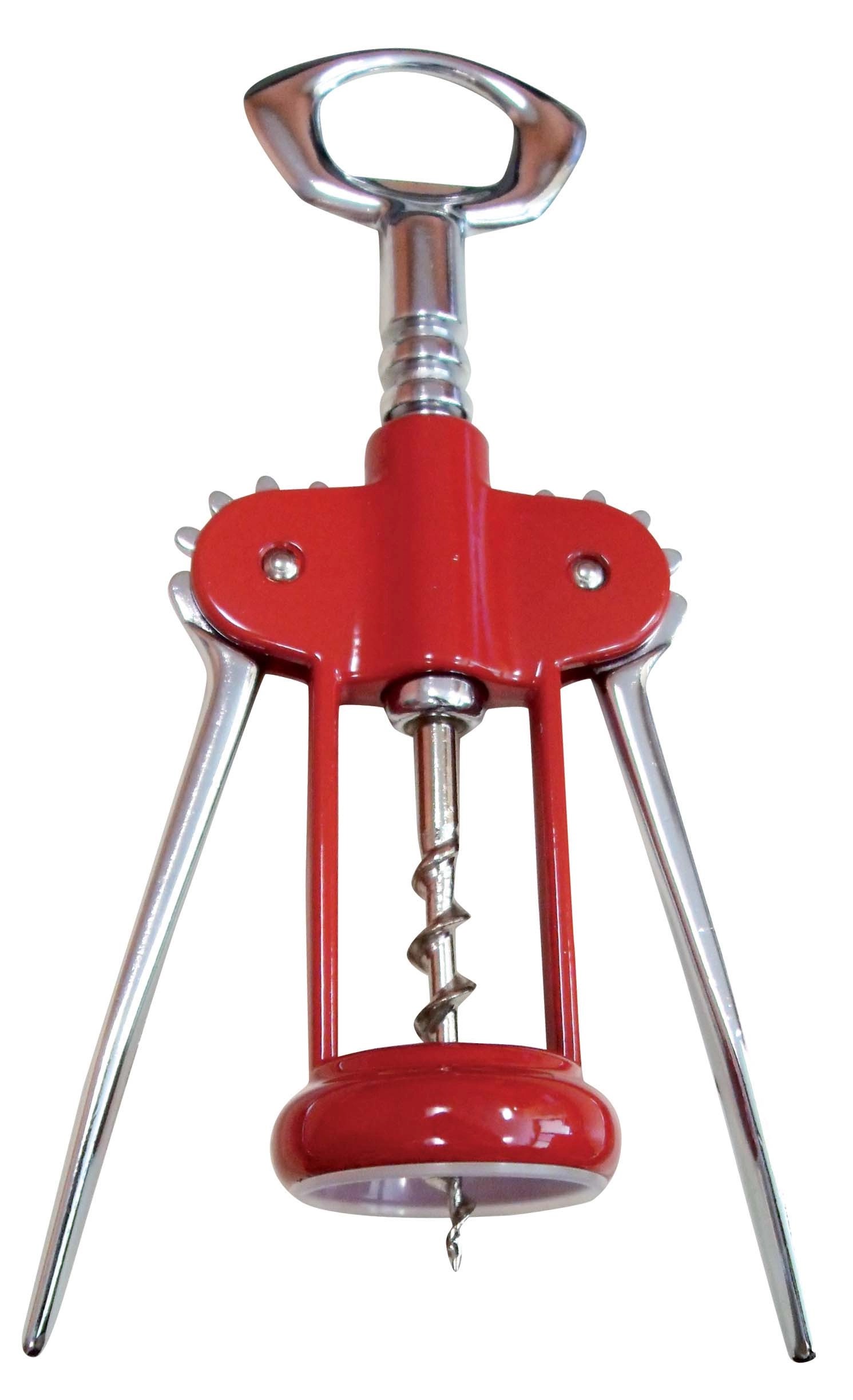 Cavatappi a due leve verniciato rosso Cavatappi a due leve verniciato rosso