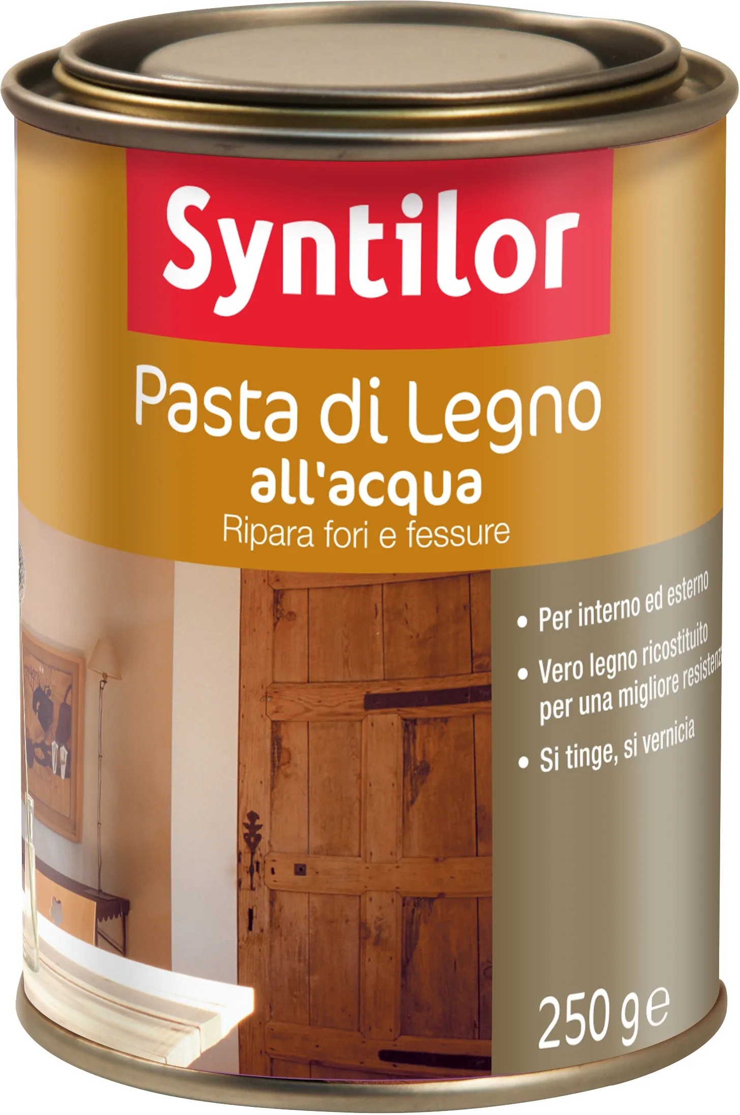 Pasta di legno all`acqua effetto pino 250 g Pasta di legno all`acqua effetto pino 250 g