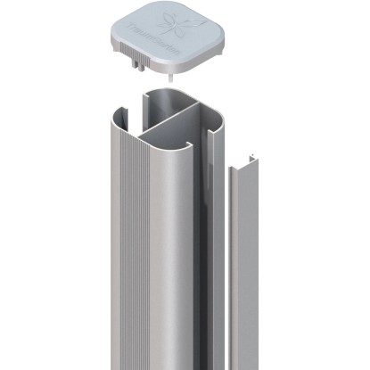 Palo montante quadro per recinzioni antracite System Ø 7 x H 192 cm Palo montante quadro per recinzioni antracite System Ø 7 x H 192 cm