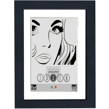 Cornice da muro Boyd con passpartout nero 40x50 cm Cornice da muro Boyd con passpartout nero 40x50 cm