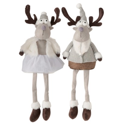 Renna Sniffy decorativa in tessuto H 54 cm modelli assortiti Renna Sniffy decorativa in tessuto H 54 cm modelli assortiti