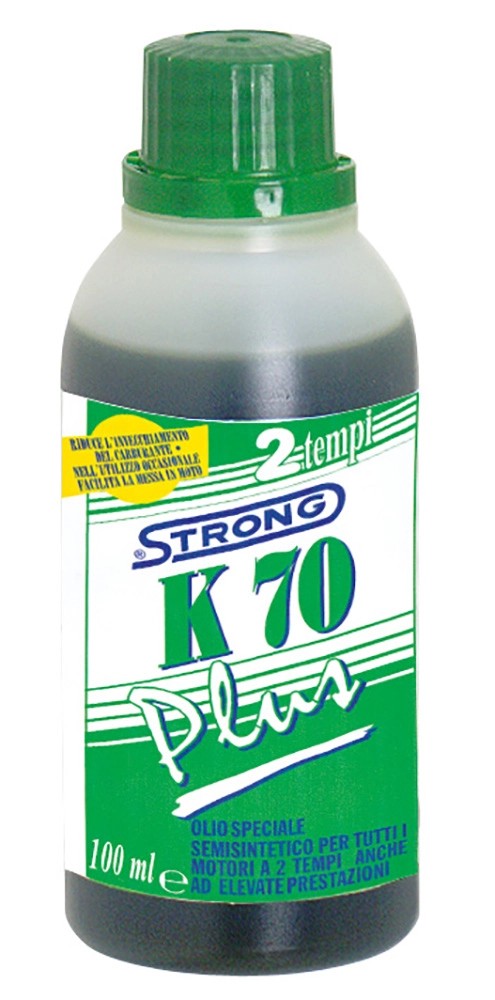 Olio miscela Strong K70 Plus semisintetico addittivato 100 ml Olio miscela Strong K70 Plus semisintetico addittivato 100 ml