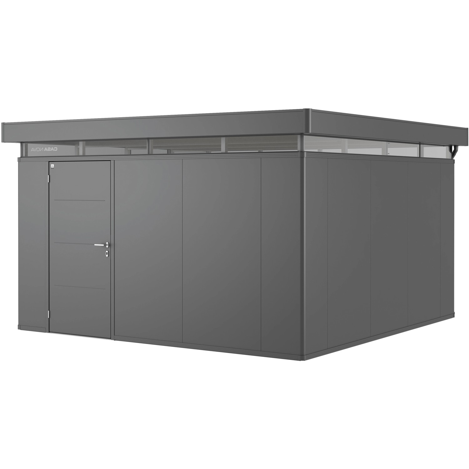 Depandance Biohort CasaNova 4x4 m grigio scuro metallizzato porta a sinistra Depandance Biohort CasaNova 4x4 m grigio scuro metallizzato porta a sinistra