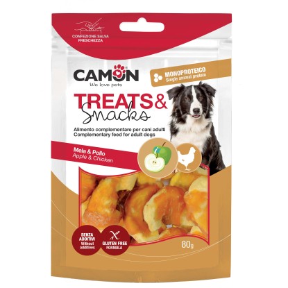 Snack per cani Camon Pollo e Mela 80 g Snack per cani Camon Pollo e Mela 80 g